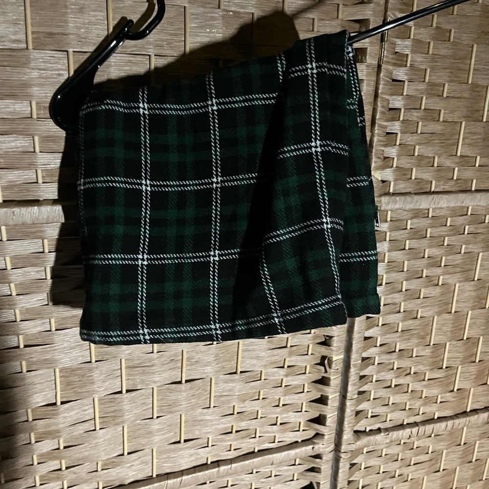 Green Plaid Skirt